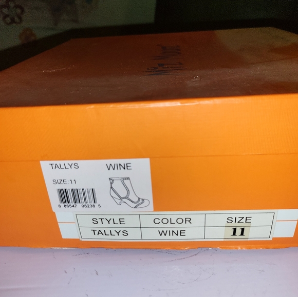 EUC Miz Mooz Wine Tallys Heeled Booties Size 11 - Picture 3 of 8